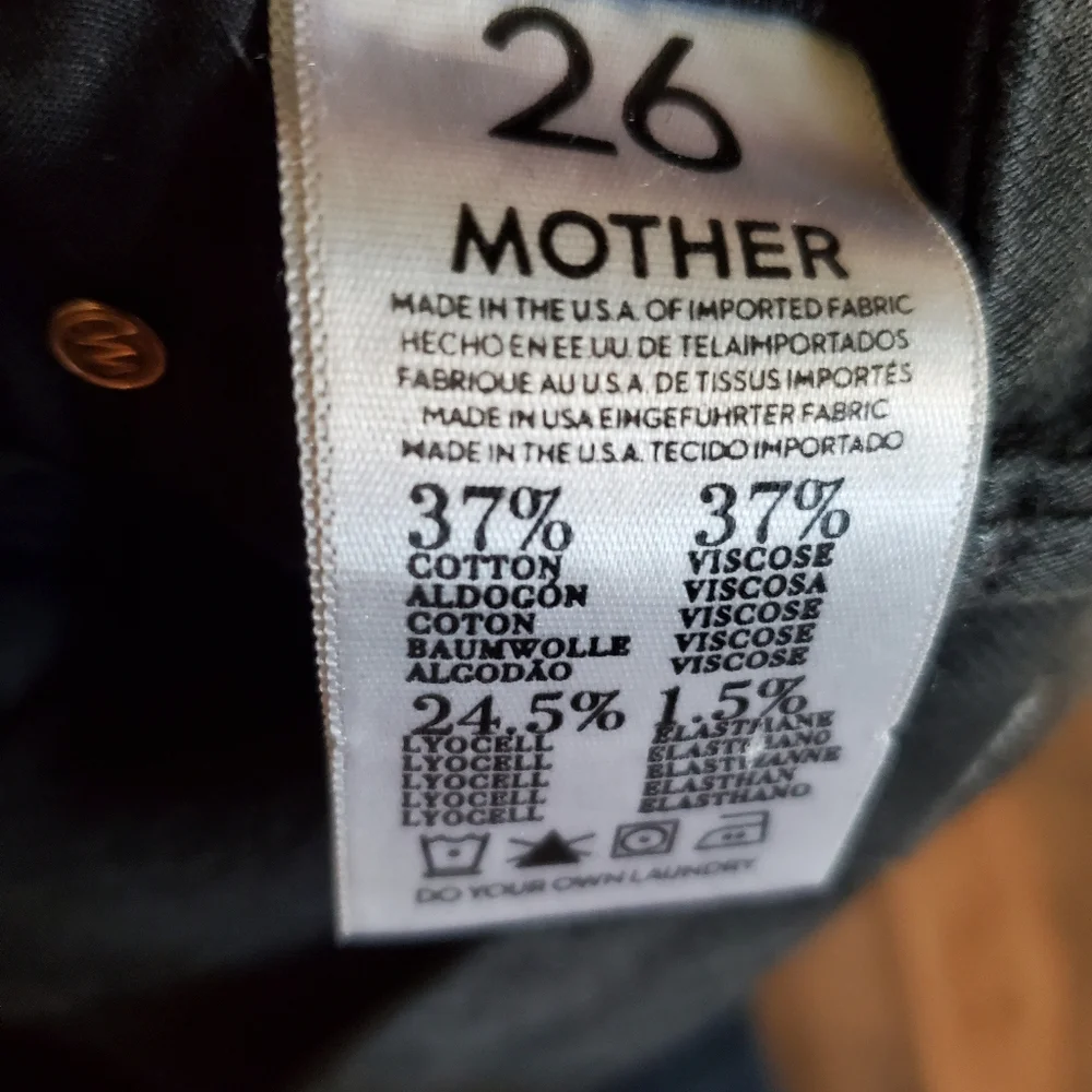 MOTHER The Looker jeans 26 black - Picture 3 of 4